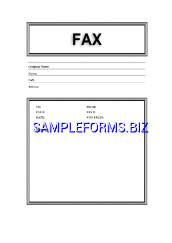 Basic Fax Cover Sheet 2 doc pdf free