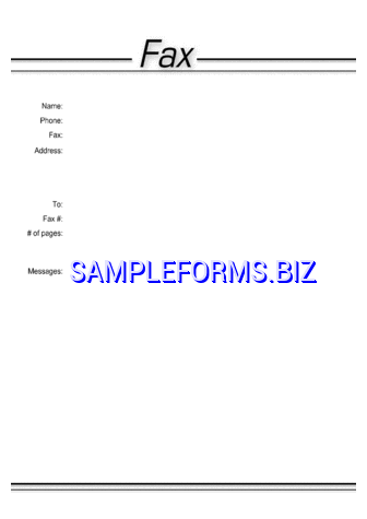 Basic Fax Cover Sheet 3 doc pdf free
